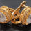 Thumbnail: 22ct Gold Plated Stud/Dangling Stud Earrings