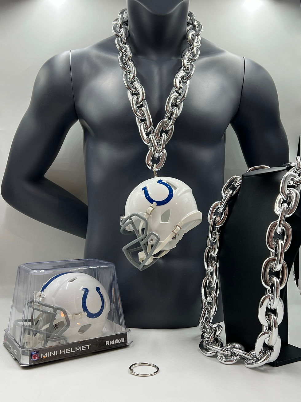 Indianapolis Colts Helmet Chain Silver