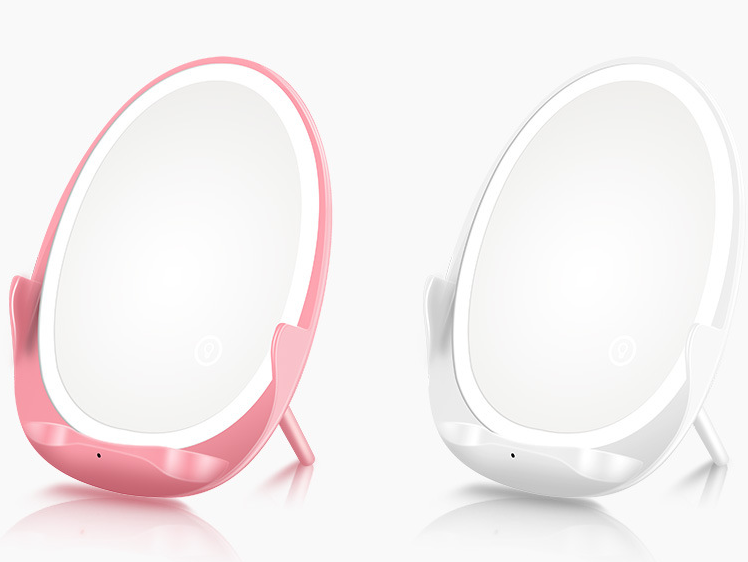 Miniatura: Portable Stand Mirror with Light and Wireless Charger