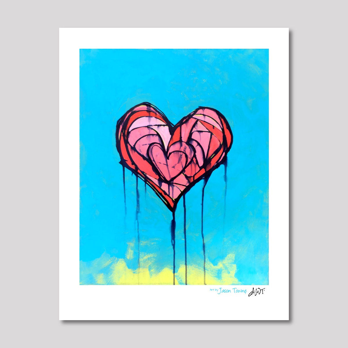 Dripping Heart Print 11x14