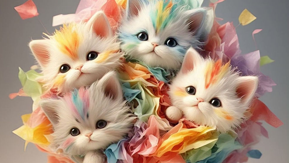 Tissue paper art of small, adorable kittens 2.jpeg