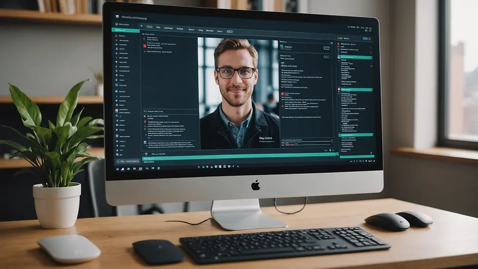 Close-up view of a computer screen displaying an accessible design layout