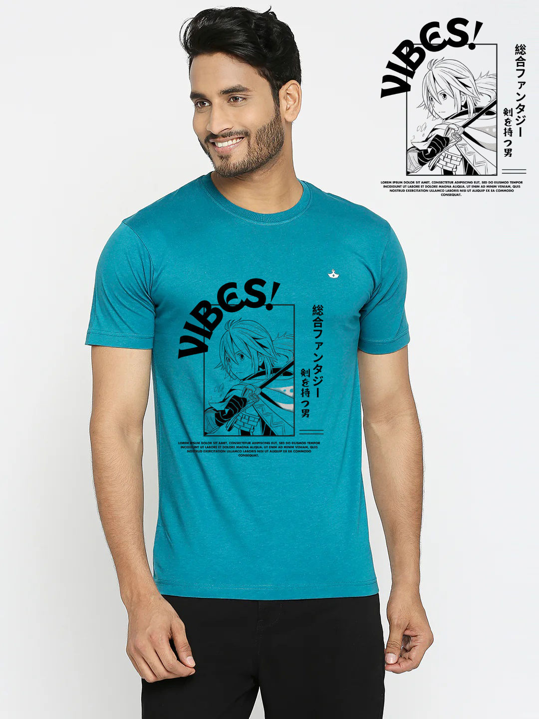 T-Shirt Printing - Your Vibes (Peach Blue)