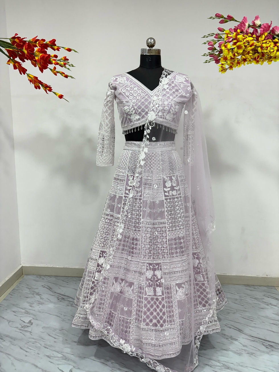 Thumbnail: Premium Soft Butterfly Net Lehenga