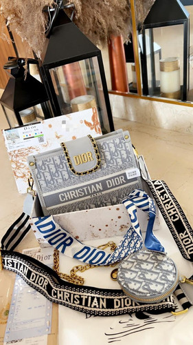 ら*送様 Christian Dior Christian Dior Oblique Jacquard Shoulder Crossbody Bag | One Stop
