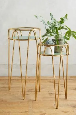 Thumbnail: Pot stand gold electro powder coating