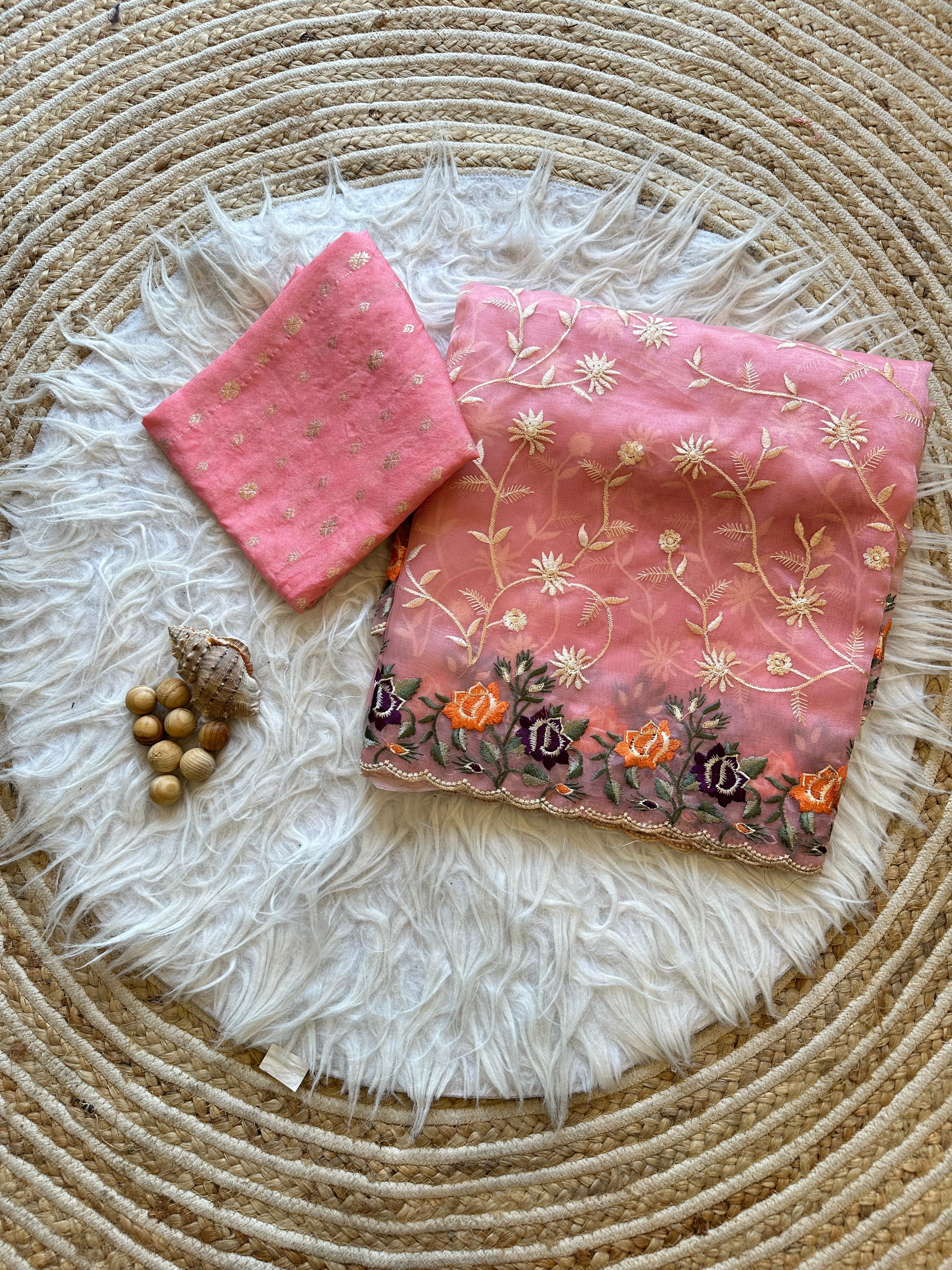 Soft Refined Organza Silk Saree