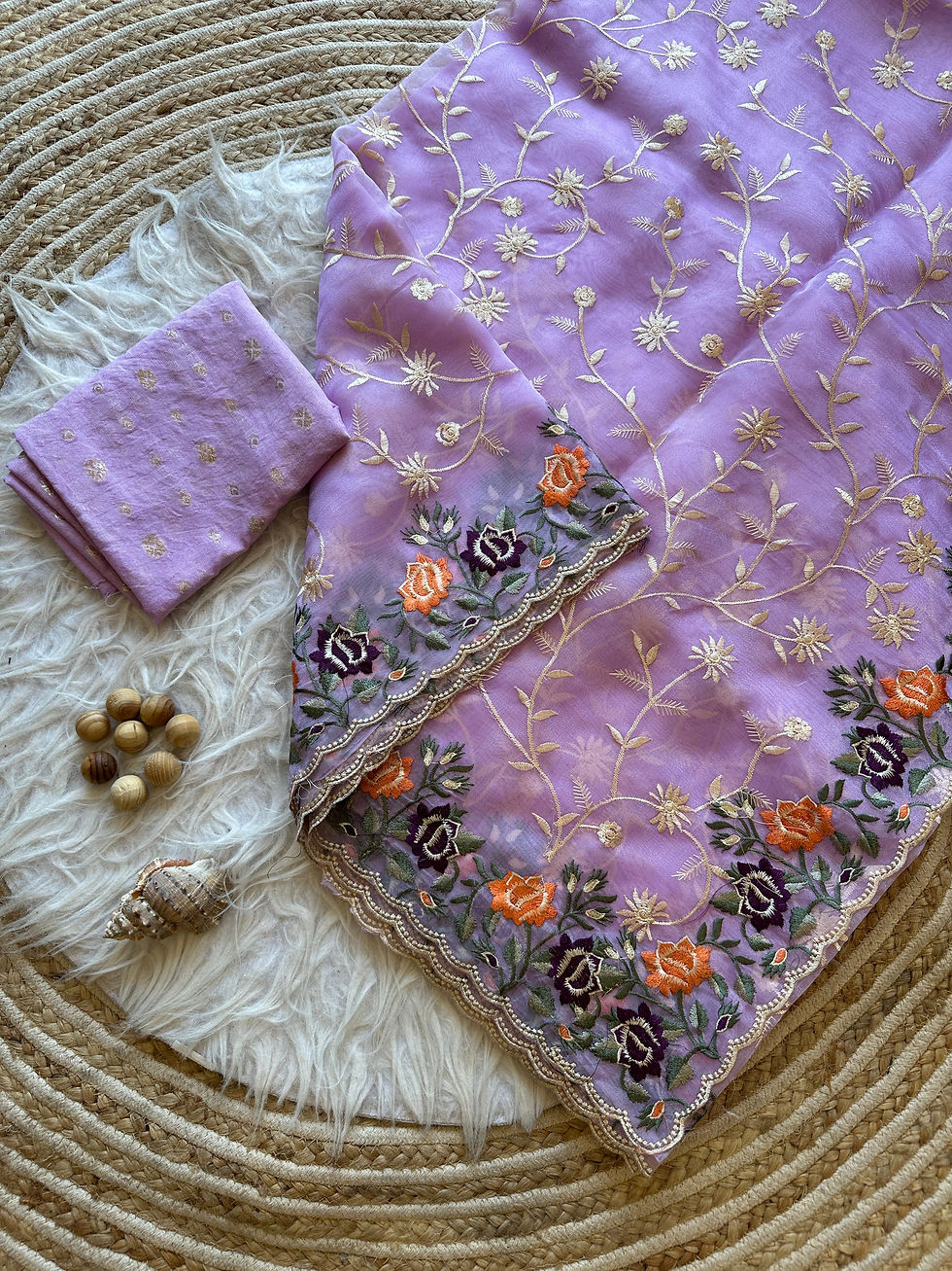Thumbnail: Soft Refined Organza Silk Saree