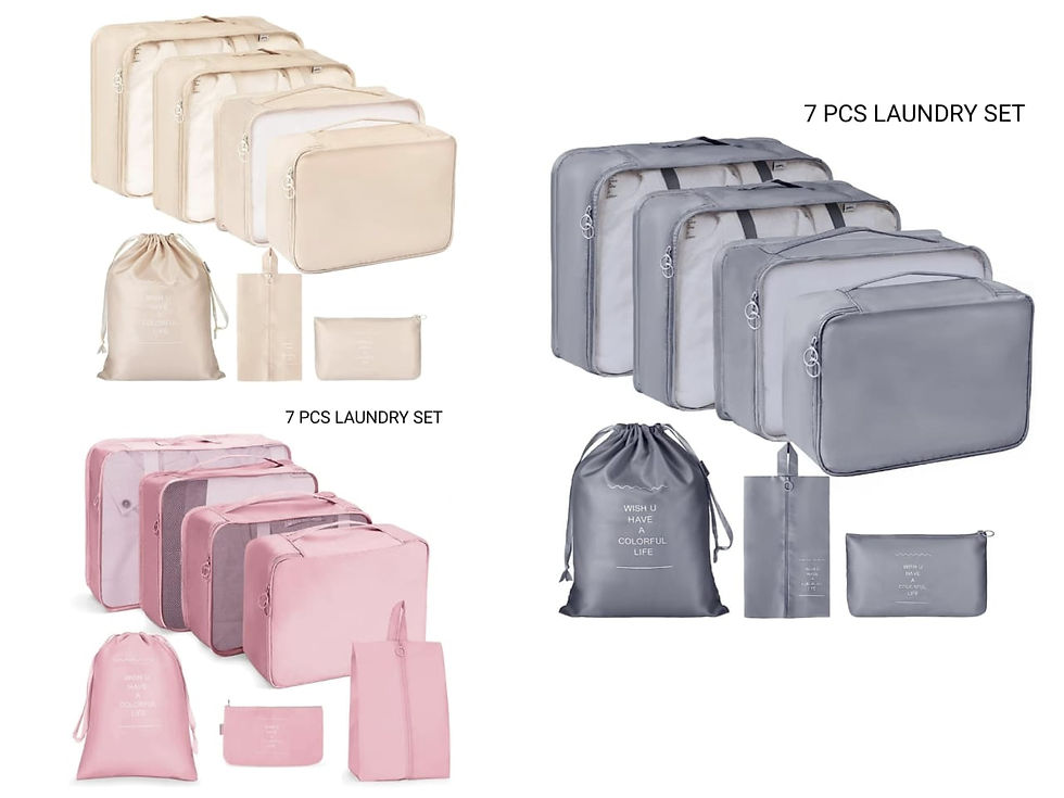 Thumbnail: 7pcs Set Travel Organizer Packing Cubes