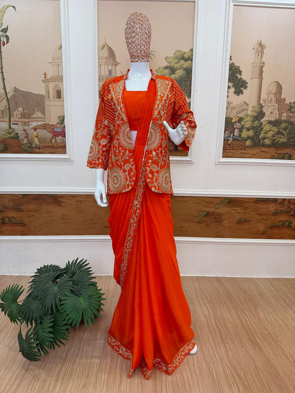 Thumbnail: Ready To Wear Saree Rangoli Silk