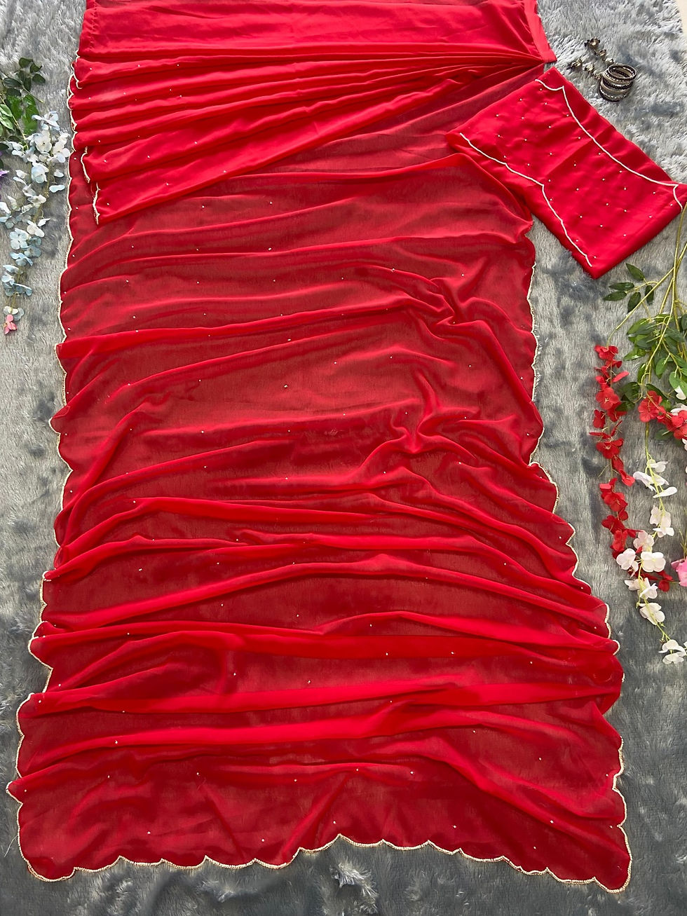 Thumbnail: Premium Georgette Embellished Saree