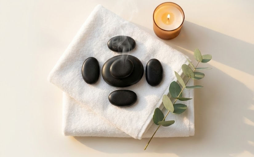 مساج علاجي مع الحجر الساخن