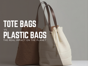 Sustainable tote bags made from eco-friendly fabric, highlighting tote bags vs plastic bags and their environmental impact.
