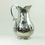 Thumbnail: TURKISH COPPER HANDMADE HAMMERED PITCHER CARAFE JUG DECANTER SHINING SILVER COLR