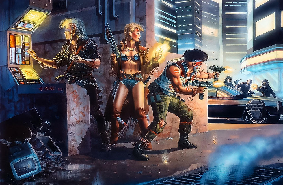 O futuro chegou! Arte incrível de Larry Elmore para Shadowrun