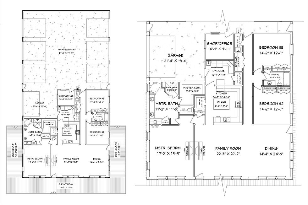 Thumbnail: HOUSE PLAN BRN 04B-1 STORY, 3 BEDROOMS, 2.5 BATHS, 2,576 SQFT.