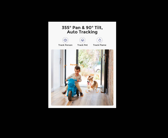 security camera indooor of child and do photo illuration