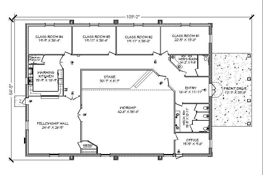 Thumbnail: CHURCH PLAN CHR01, 1 STORY,  4,851 SQFT