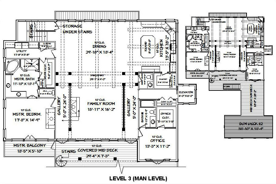 Thumbnail: HOUSE PLAN-BHM-101, 4 STORY, 4 BEDROOM, 5 FULL&3.5 BATH, 5,243 SQFT.:BAY HOME
