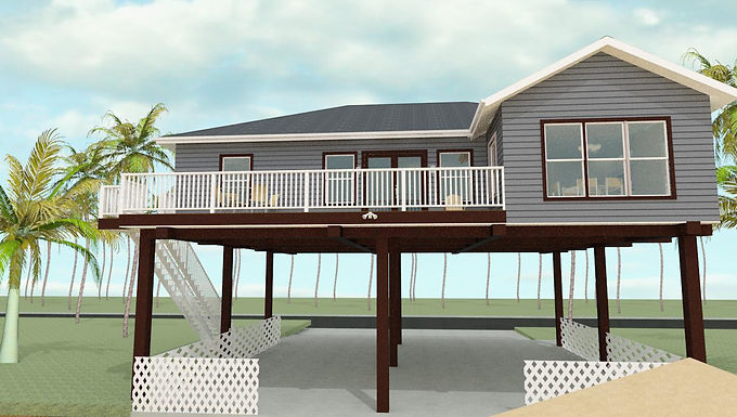 HOUSE PLAN- BH-04- 1 STORY, 3 BEDROOMS, 2 1/2 BATHS 1,705 SQFT. BEACH HOME