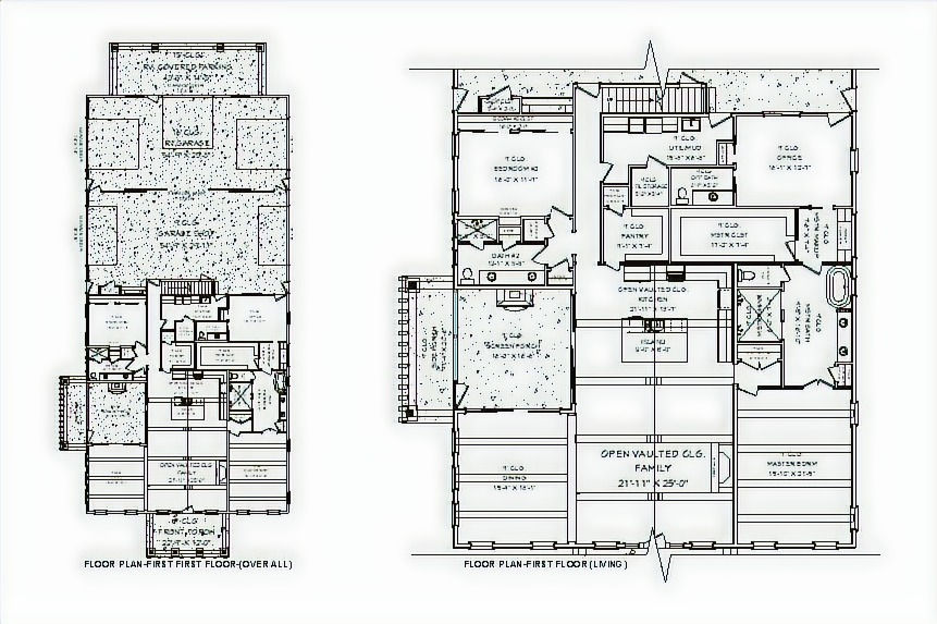 Thumbnail: HOUSE PLAN BRN 20- 2 STORY,  6 BEDROOMS, OFFICE  4 & 2  HALF BATHS, 5,379 SQFT.