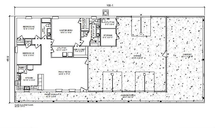 Thumbnail: HOUSE PLAN-BRN 01-1 STORY, 3 BEDROOMS, 2 BATH, 1,637 SQFT. COUNTRY STYLE