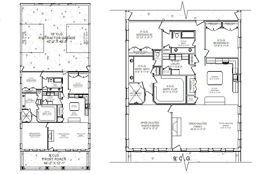 Farmhouse style bardominium floor plans