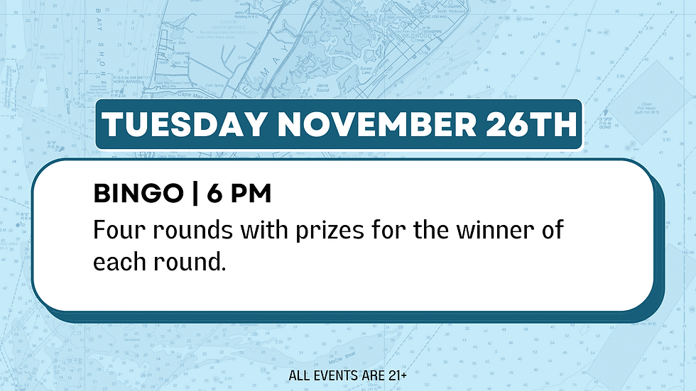 Tuesday @ The Tide: BINGO