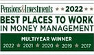 Award logo. P&I 2022 Best Places to Work