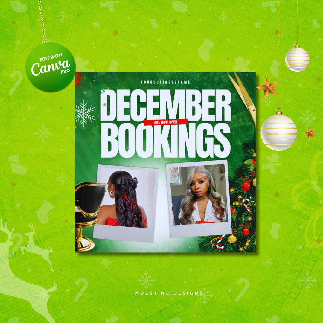 December Booking Template #1