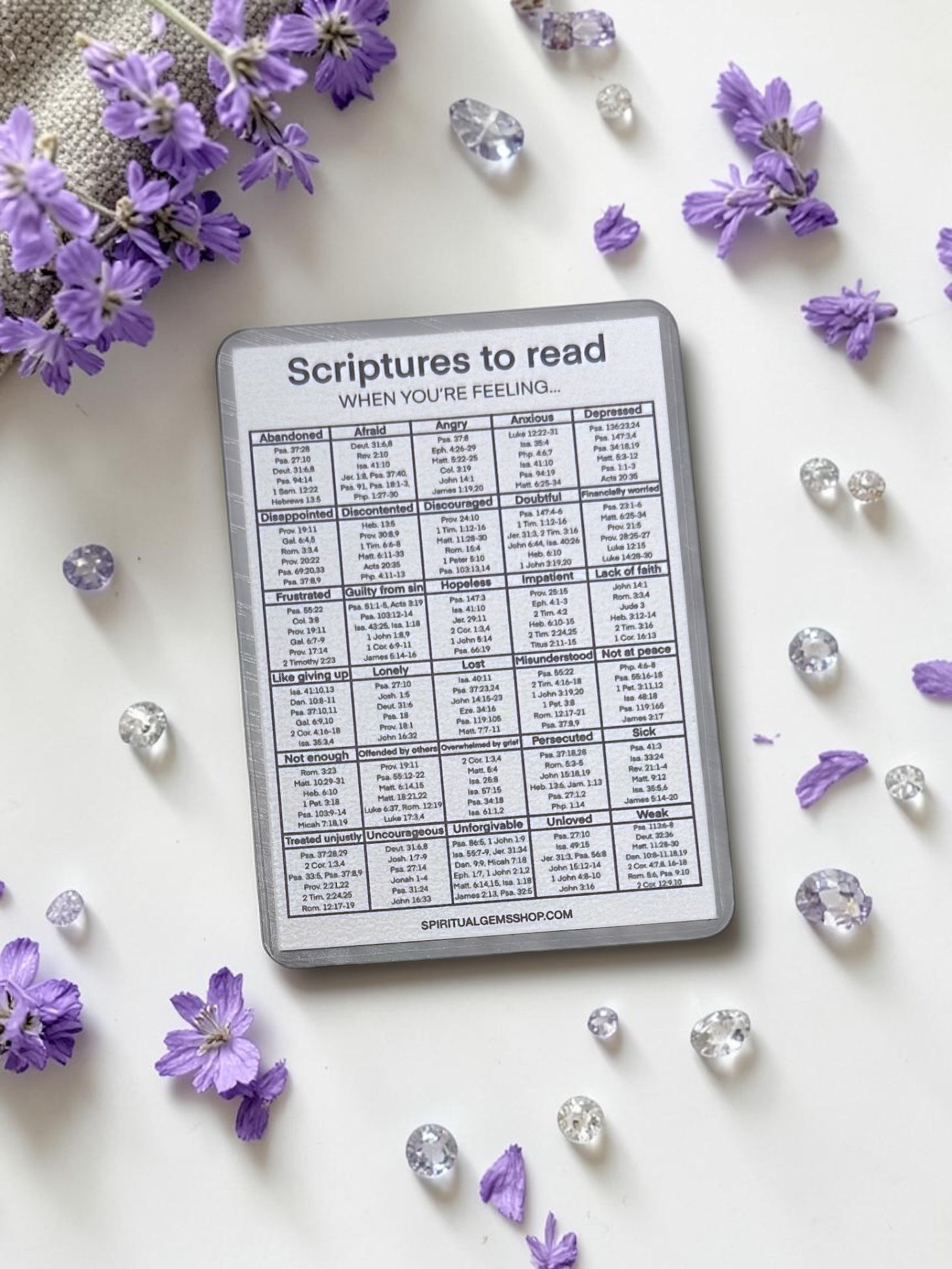 Scriptures To Read Bookmark