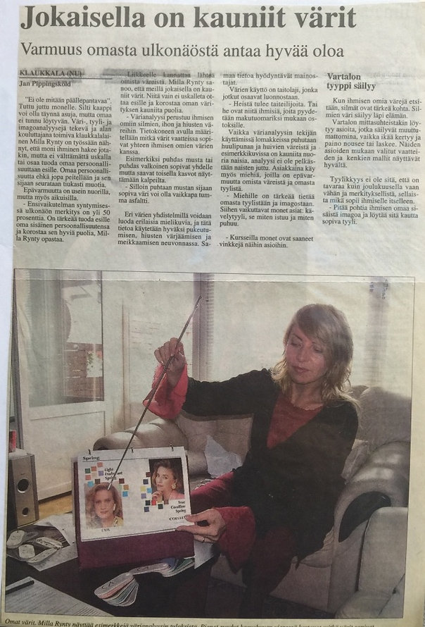 Milla Rynty Värianalyysi