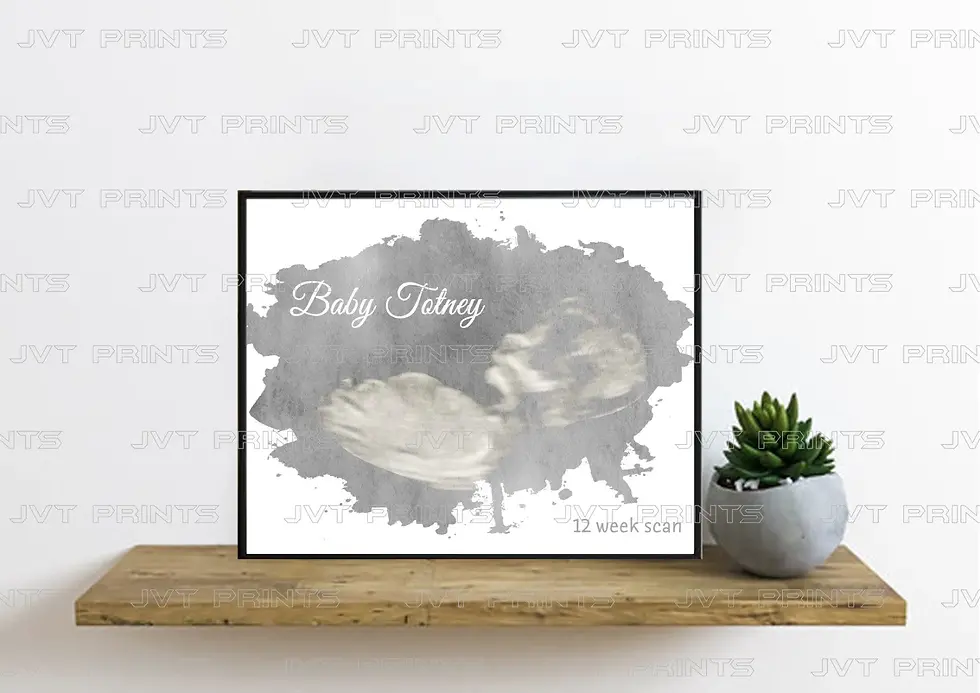 Thumbnail: watercolor scan photo print showcases a custom scan photo with a custom colored background