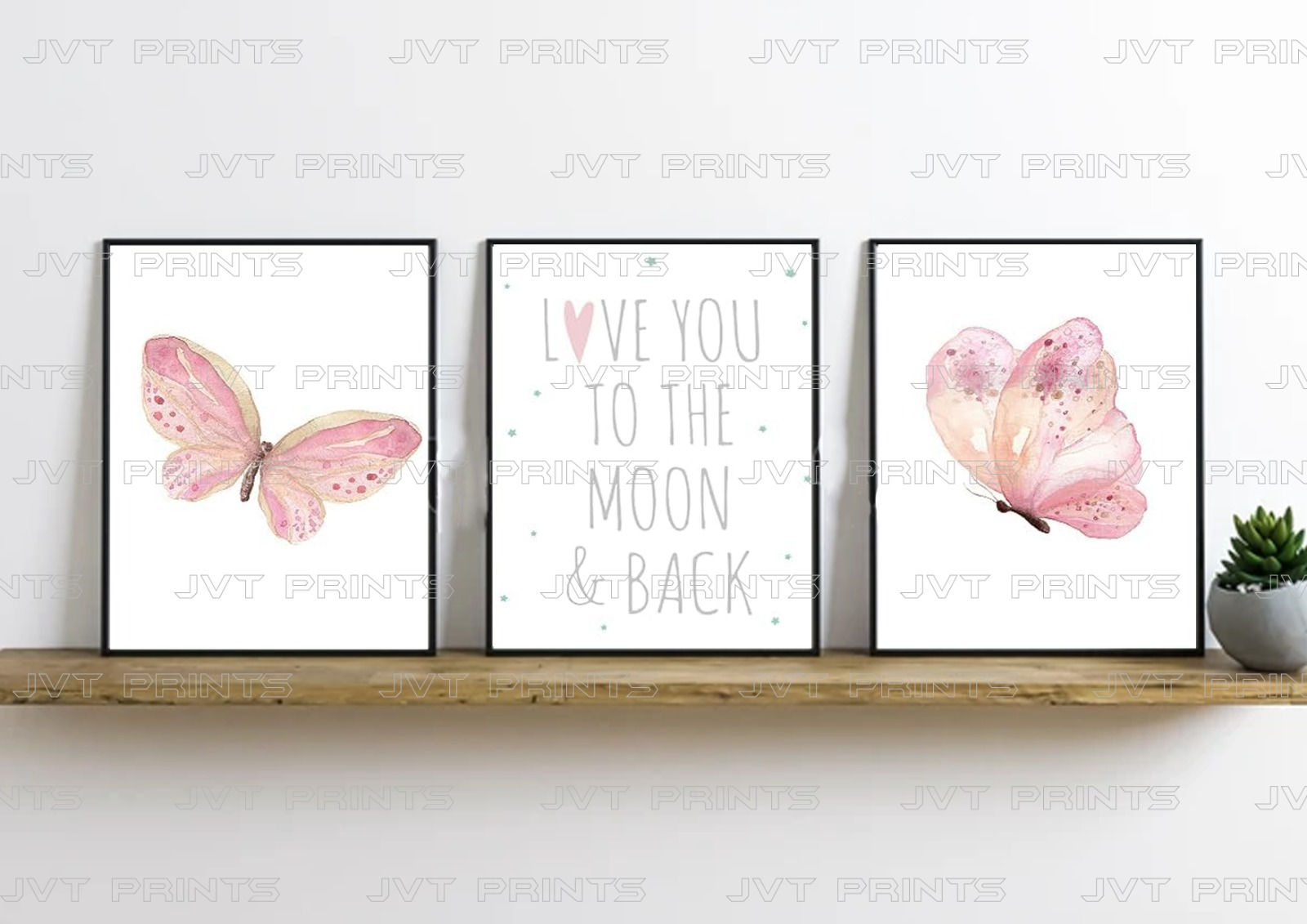 I Love You To The Moon And Back Set Of 3 Prints