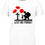 Thumbnail: “Lest We Forget” Remembrance Day t-shirt featuring a poppy design in white
