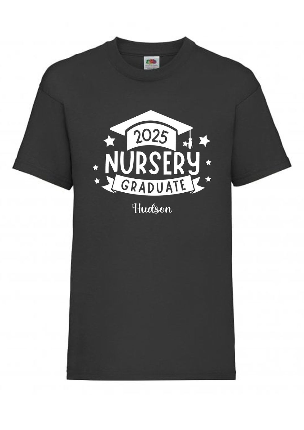 Nursery Graduation T-shirt for 2025 features a fun and colorful design celebrating the graduation of little ones from nursery