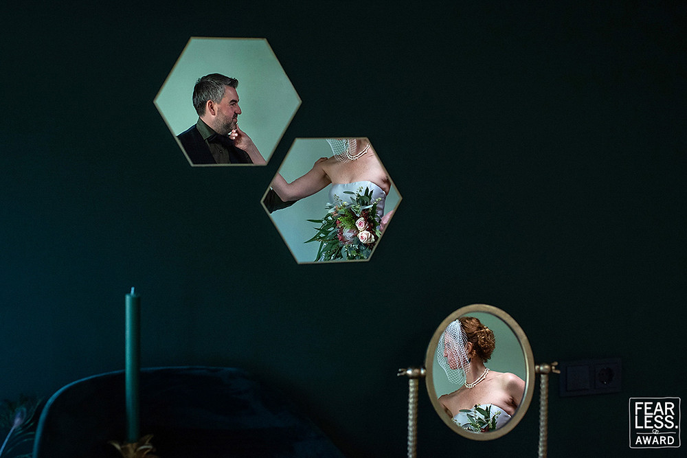 Fearless photographers award - Trouwfotografie spiegeling