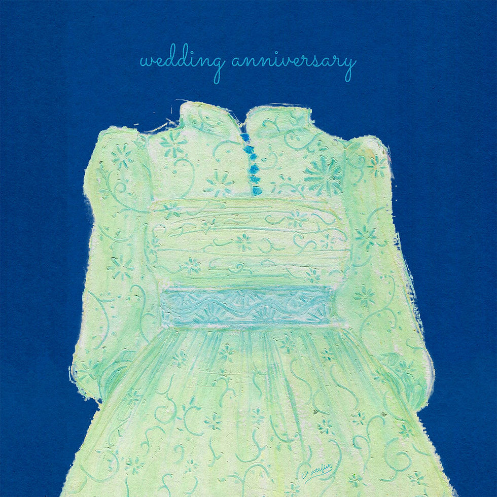 イラスト「wedding anniversary ウエディングドレス」