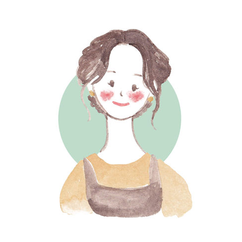 水彩似顔絵表情「笑顔」