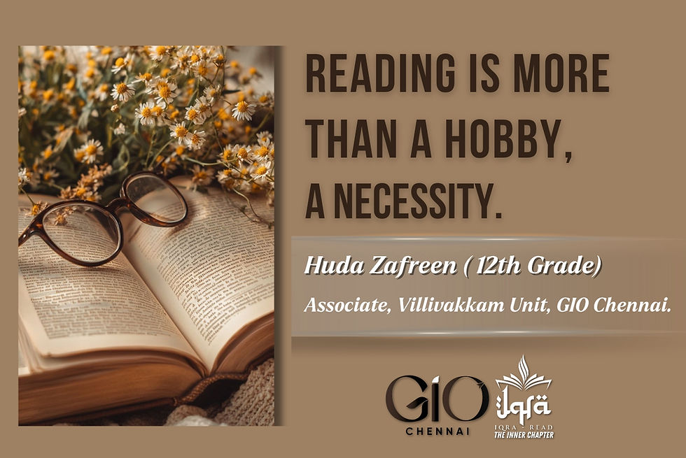 Reading: A Necessity More Than a Hobby