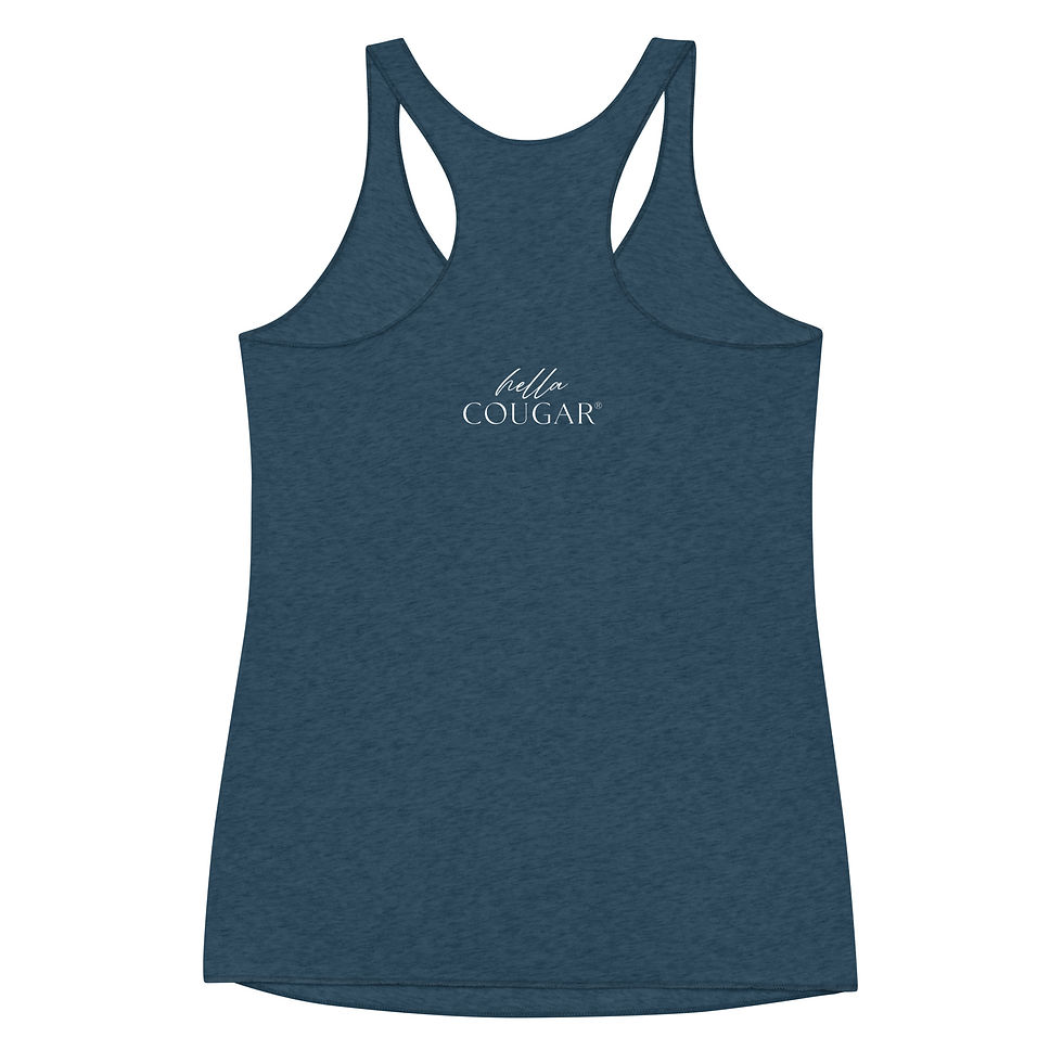 Thumbnail: Cougar Script in White Women's Racerback Tank  