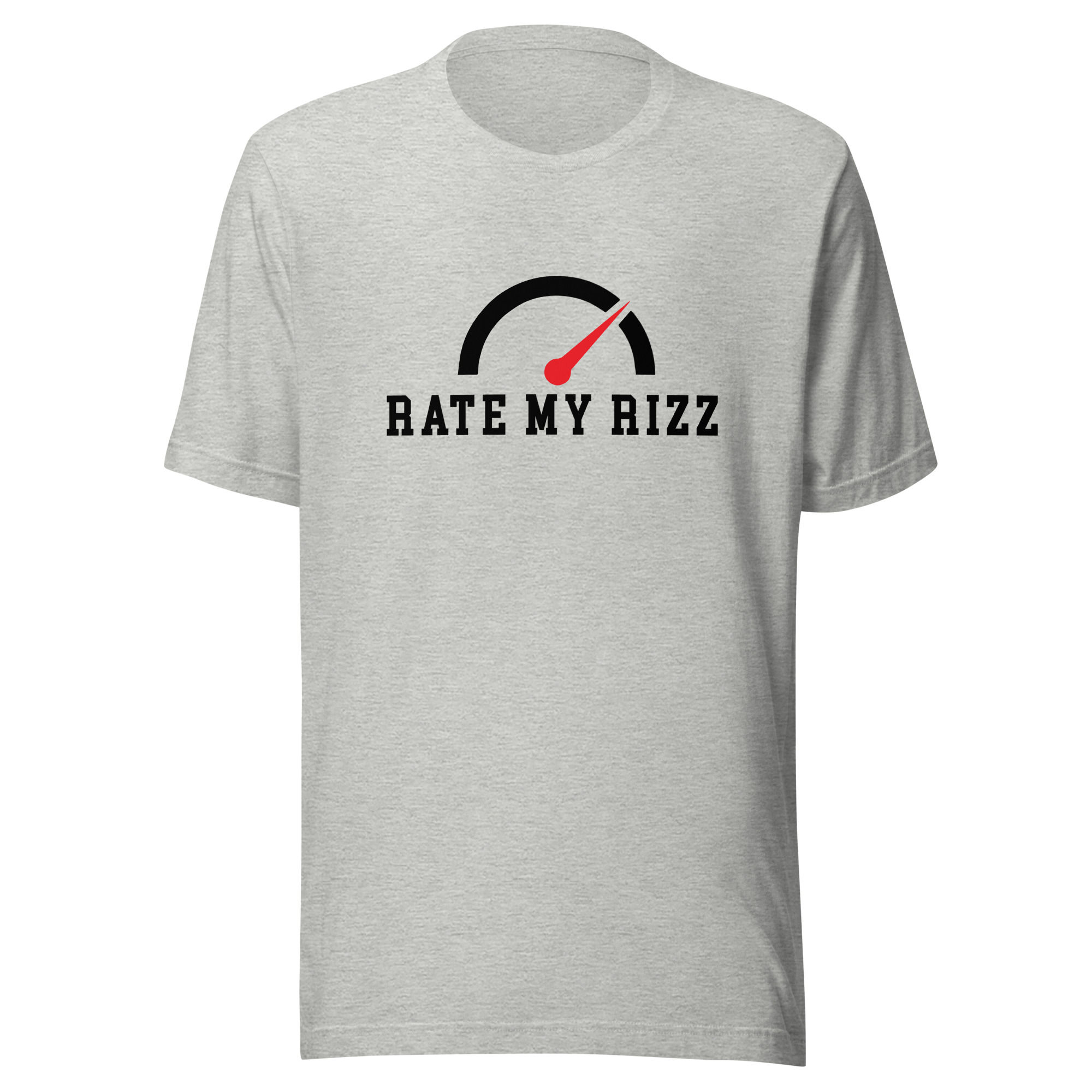 Rate My Rizz Men's Athletic Gray T-Shirt 