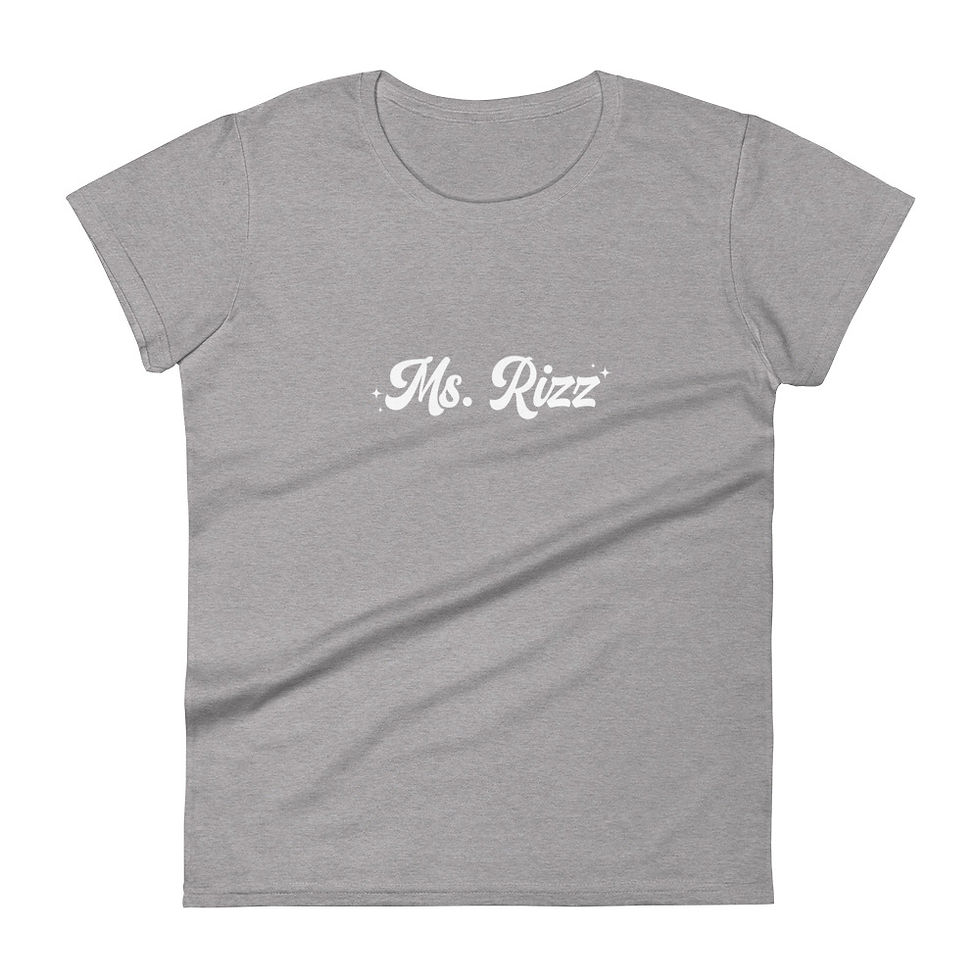 Thumbnail: Ms. Rizz with Stars in White Women's Short Sleeve T-shirt 