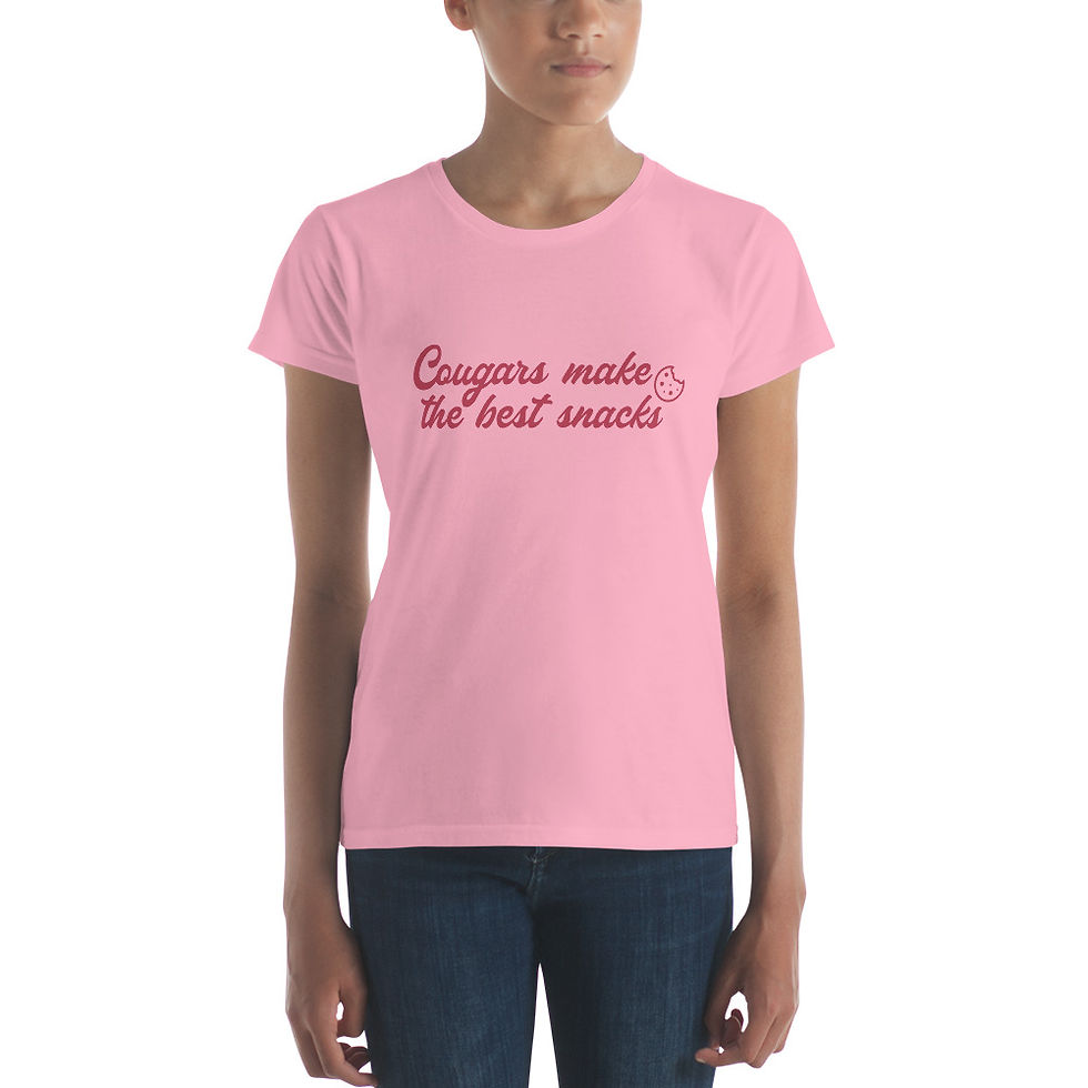 Thumbnail: Cougars Make the Best Snacks Script Women's Short Sleeve T-shirt 