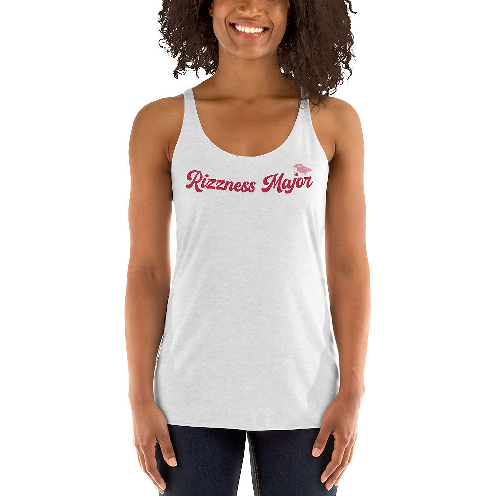 Thumbnail: Rizzness Major in Maroon Women's Racerback Tank  