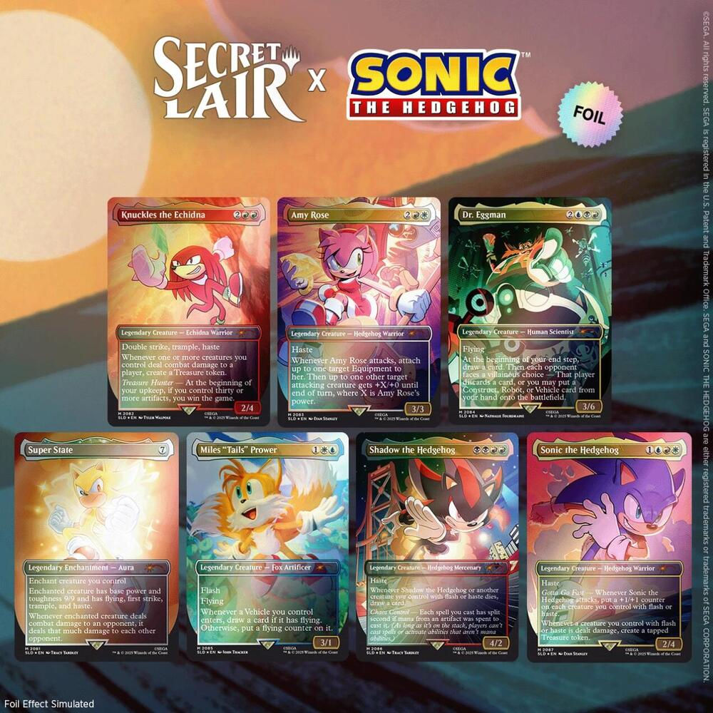 Secret Lair x Sonic the Hedgehog Superdrop: Friends & Foes (Rainbow Foil
