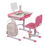 Thumbnail: 80Cm Hand-Operated Lifting Table Top Can Tilt Children's Study Table And Chair (