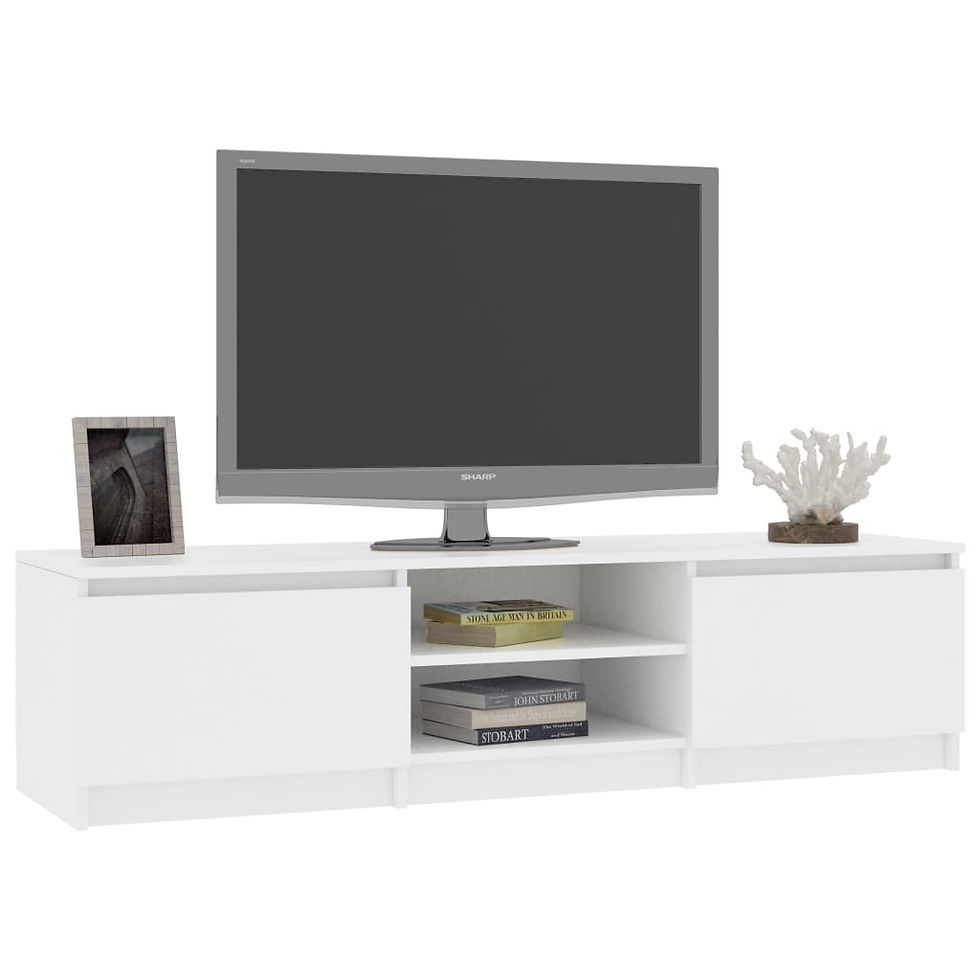 Thumbnail: TV Cabinet White 55.1"x15.7"x13.9" Chipboard