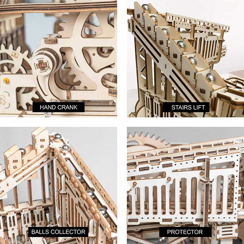 Thumbnail: Robotime ROKR 3D Wooden Puzzle Marble Race Run Maze Balls Track Coaster Model Bu