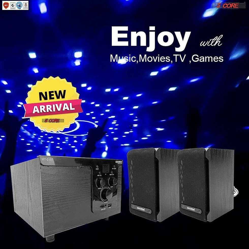 Thumbnail: Home Theater Speaker Set 8 inch 2.1 Channel System Surround Speakers Cinema Tv A
